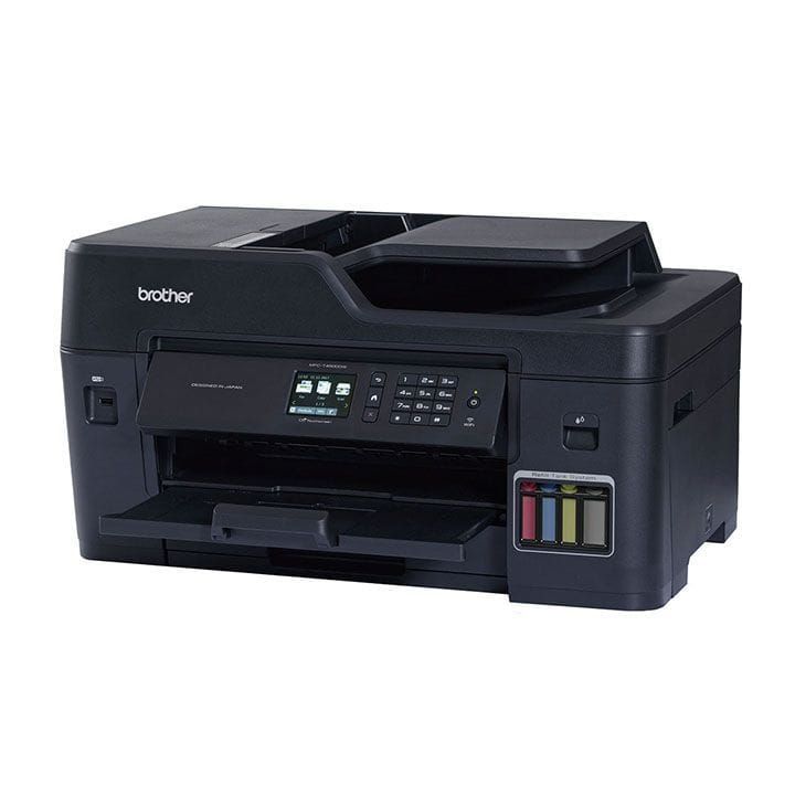 Brother A3 All-In-One Colour Multifunction Printer, Effortless Paper Handling, Flexible Connectivity, Wireless/Wired Connectivity - Black - MFC-T4500DW