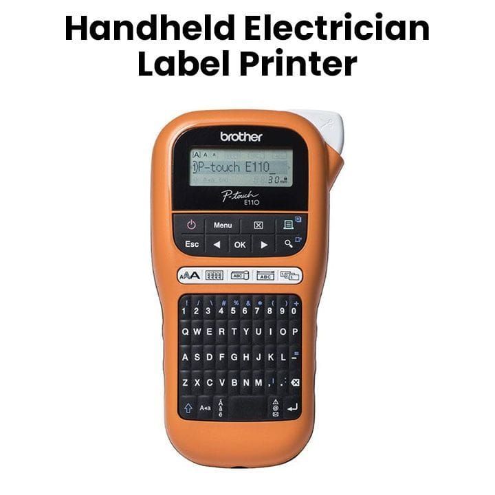 Brother PT-E110VP Laminated Label Printer | Up to 12mm Width | Comes with Carrying Case | Built-in Electrical Symbols