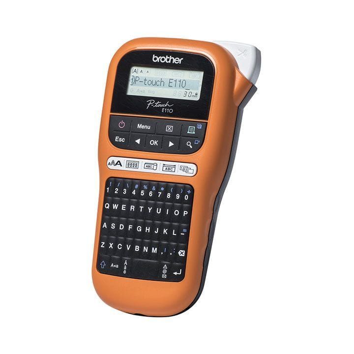 Brother PT-E110VP Laminated Label Printer | Up to 12mm Width | Comes with Carrying Case | Built-in Electrical Symbols