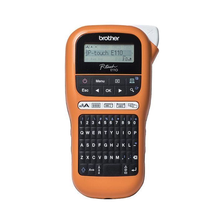 Brother PT-E110VP Laminated Label Printer | Up to 12mm Width | Comes with Carrying Case | Built-in Electrical Symbols