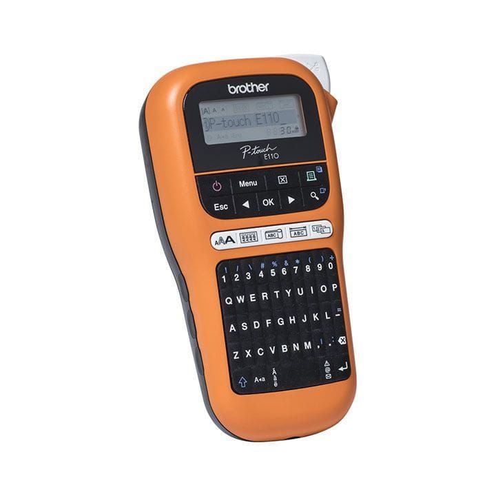 Brother PT-E110VP Laminated Label Printer | Up to 12mm Width | Comes with Carrying Case | Built-in Electrical Symbols