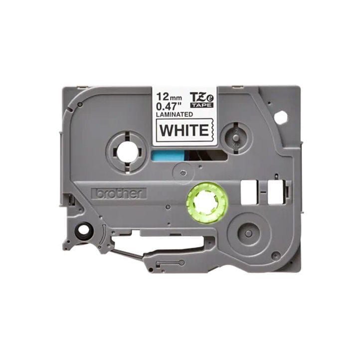 Brother Black On White Laminated Label Tape 12mm, Compatible With Multiple Brother Label Printers - White - TZe-231