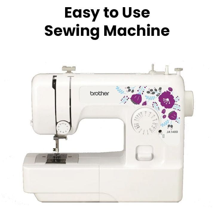 Brother Electric Sewing Machine, 14 Stitch Patterns, 4 Step Button Hole, Top Load Bobbin - White - JA1400