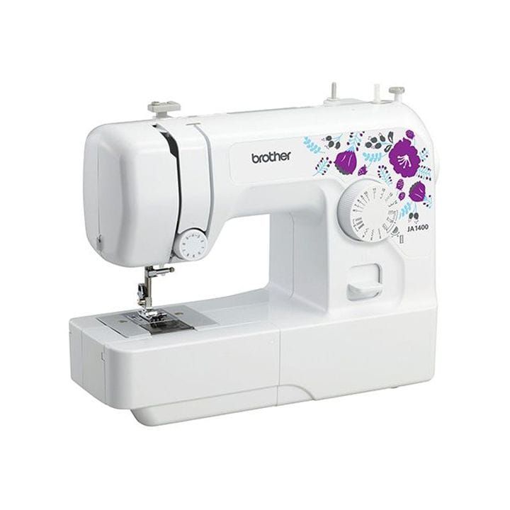 Brother Electric Sewing Machine, 14 Stitch Patterns, 4 Step Button Hole, Top Load Bobbin - White - JA1400