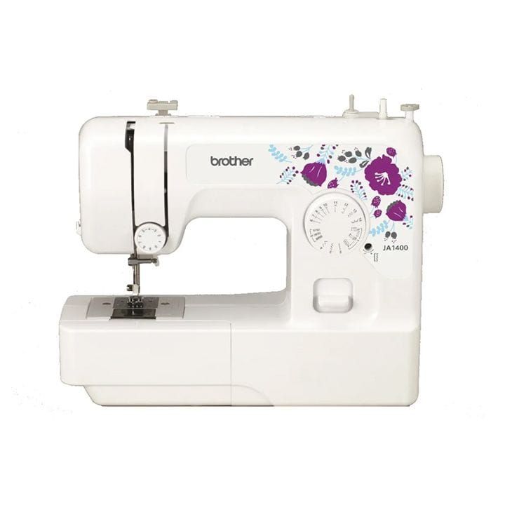 Brother Electric Sewing Machine, 14 Stitch Patterns, 4 Step Button Hole, Top Load Bobbin - White - JA1400