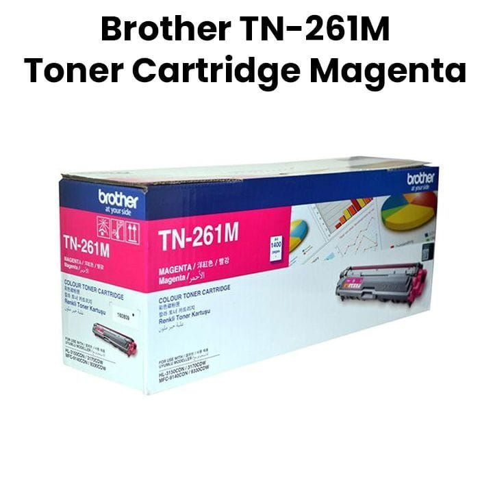 Genuine Brother Toner Cartridge, Professional-quality Prints, Reliable, High-yield - Magenta - TN-261M