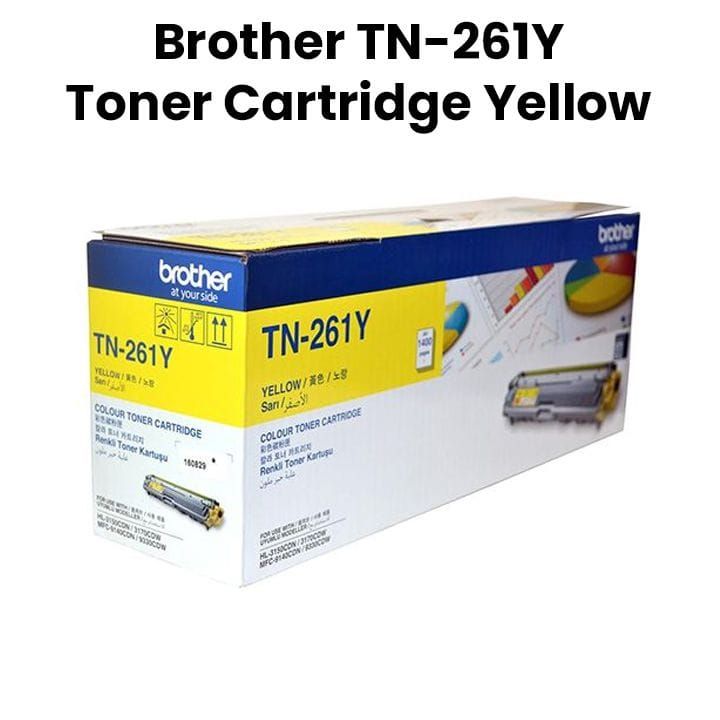 Genuine Brother Toner Cartridge For Vibrant, Professional-quality Prints, Reliable, High-yield - Yellow - TN-261Y