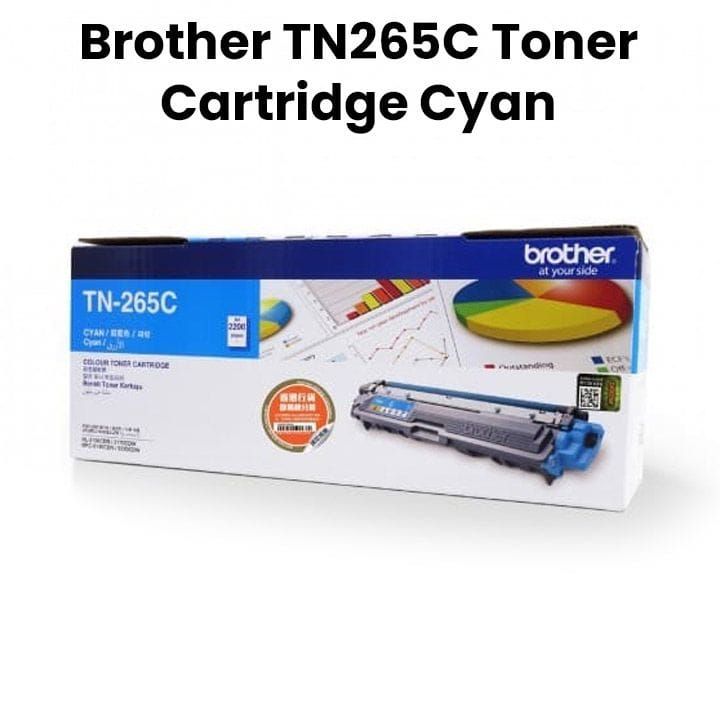 Brother Genuine Toner Cartridge, Produces Bright, Vivid And Accurate Color Prints - Cyan - TN-265C