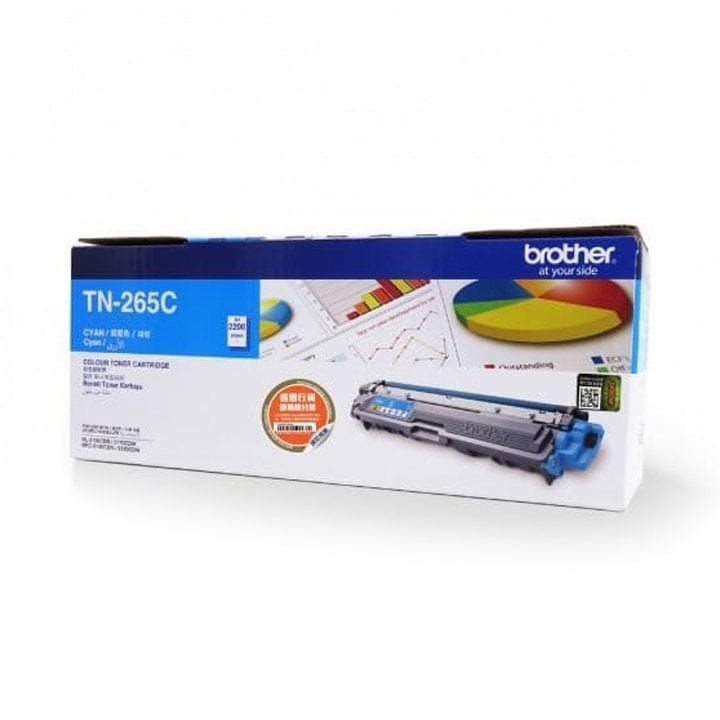 Brother Genuine Toner Cartridge, Produces Bright, Vivid And Accurate Color Prints - Cyan - TN-265C