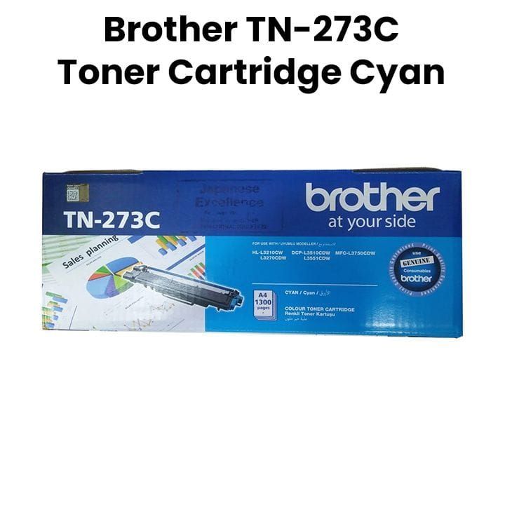 Brother Genuine Toner Cartridge, Produces Bright, Vivid And Accurate Color Prints - Cyan - TN-273C
