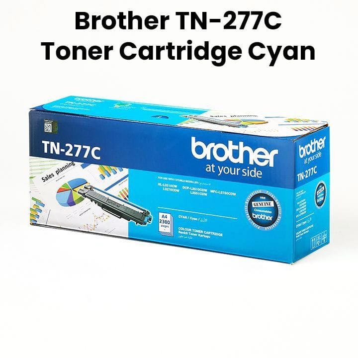 Brother Genuine Toner Cartridge, Produces Bright, Vivid And Accurate Color Prints - Cyan - TN-277C