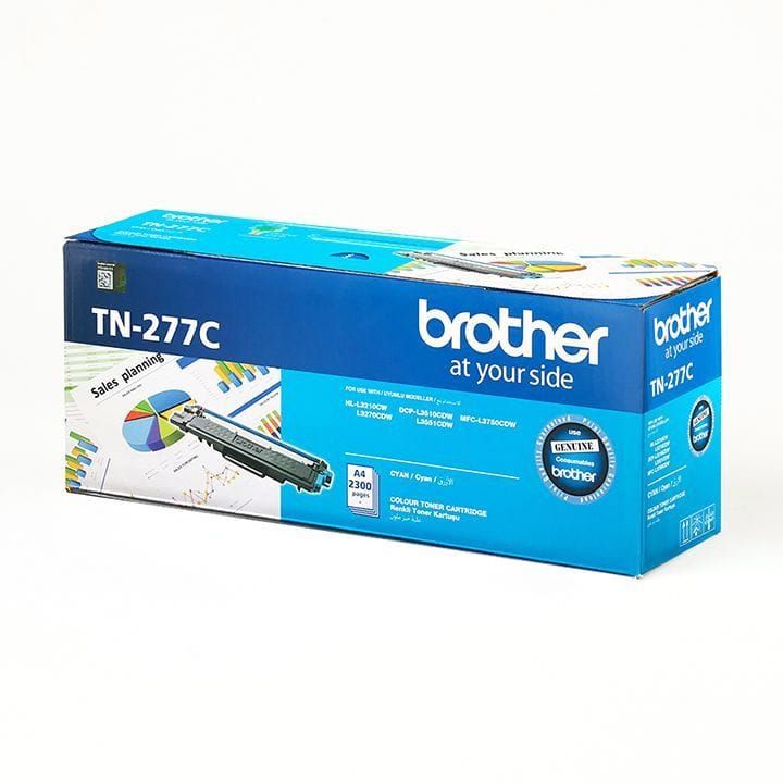 Brother Genuine Toner Cartridge, Produces Bright, Vivid And Accurate Color Prints - Cyan - TN-277C