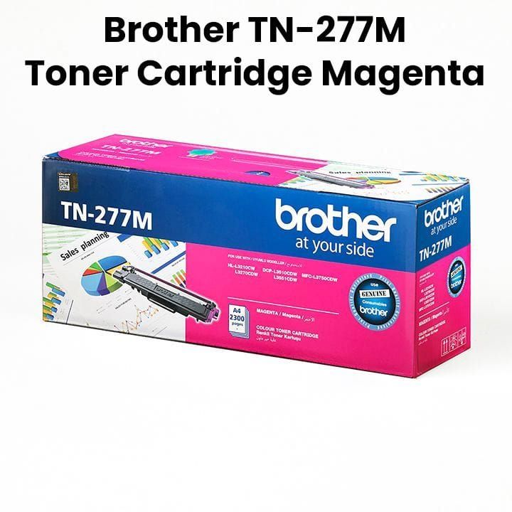 Genuine Brother Toner Cartridge, Professional-quality Prints, Reliable, High-yield - Magenta - TN-277M