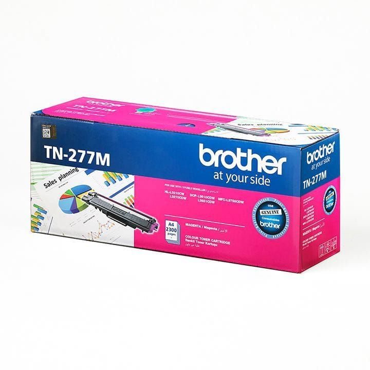 Genuine Brother Toner Cartridge, Professional-quality Prints, Reliable, High-yield - Magenta - TN-277M