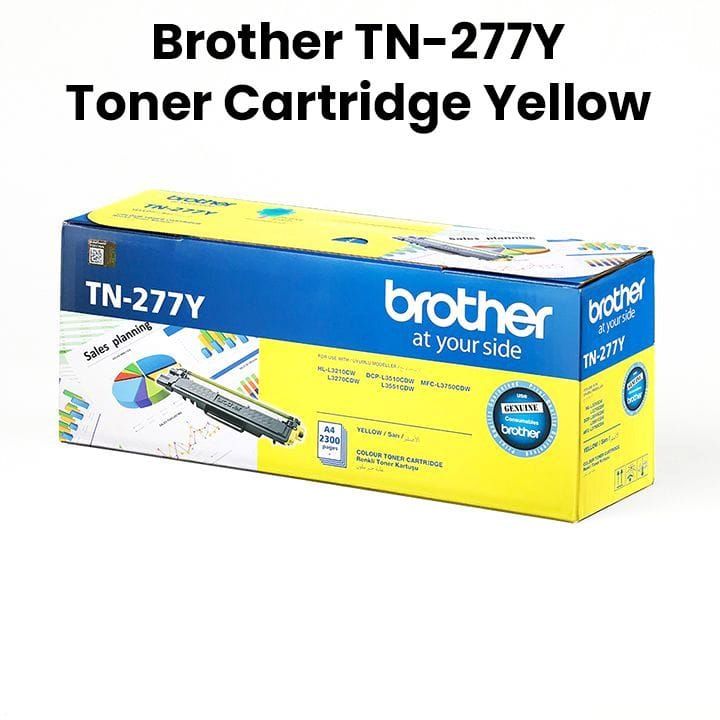 Genuine Brother Toner Cartridge For Vibrant, Professional-quality Prints, Reliable, High-yield - Yellow - TN-277Y