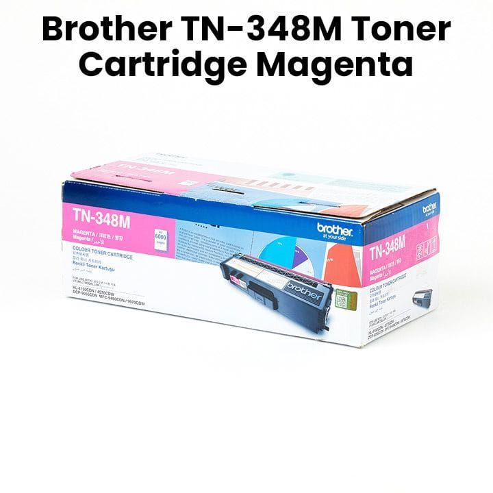 Genuine Brother Toner For MFC-9970/4570, Superior Print Quality, Easy Installation, Sharp Magenta Text - Magenta - TN-348M