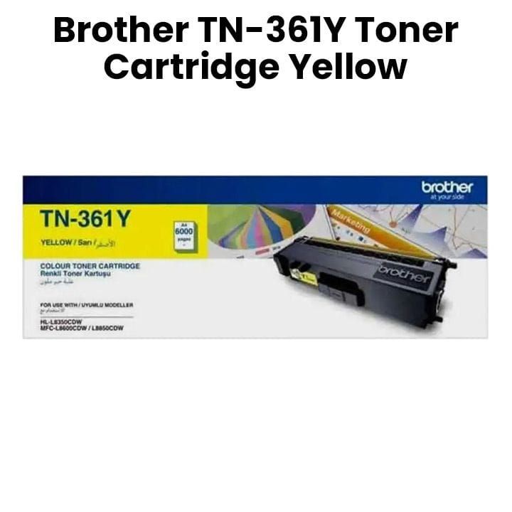 Genuine Brother Toner Cartridge For High-Quality Printing And Reliable Performance - Yellow - TN-361Y