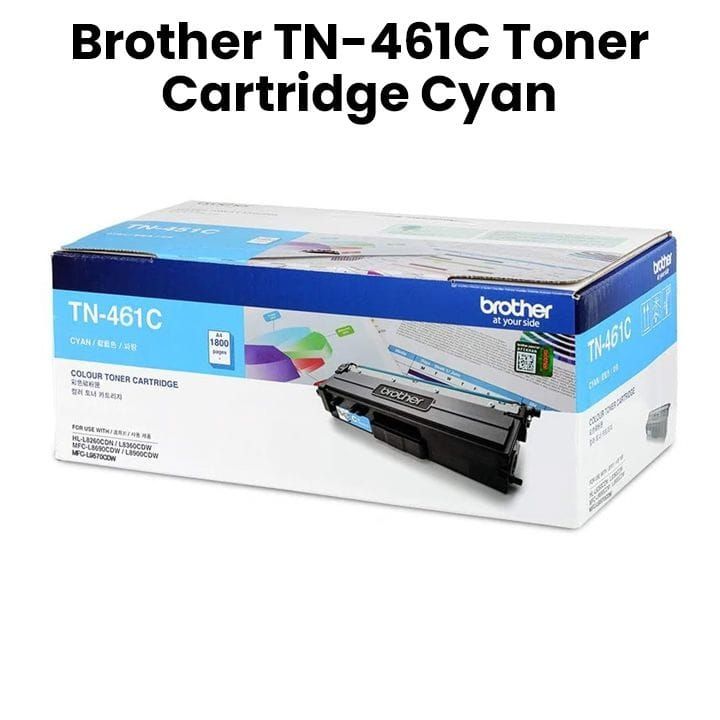 Genuine Brother Toner Cartridge, Yields Up To 3000 Pages, High Quality Laser Prints, Wider Color Range - Cyan - TN-461C
