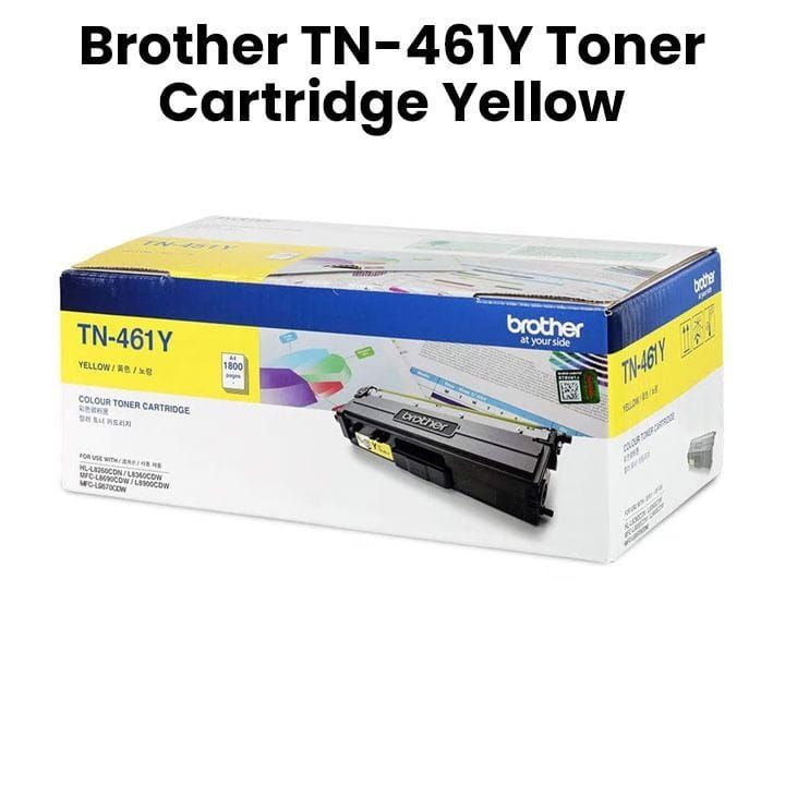 Genuine Brother Toner Cartridge, Yields Up To 3000 Pages, High Quality Laser Prints, Wider Color Range - Yellow -TN-461Y