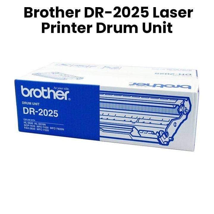 Genuine Brother Laser Printer Drum Unit, Ensures Sharp, Consistent Printing, High-quality Output - Black - DR-2025