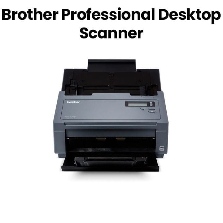 Brother Professional Document Scanner, 100 Sheet ADF, Up to 80ppm (160ipm) 2-Sided A4 Scan Speed - Gray/Black - PDS-6000