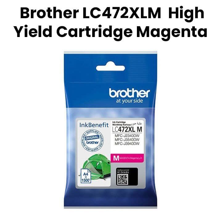Genuine Brother Super High Yield Cartridge For High-Quality Printing, Easy Installation - Magenta - LC472XLM