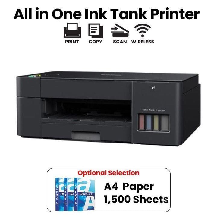 Brother Wireless All in One Ink Tank Printer, Ultra Compact Design, Wireless And Mobile Print - Black - DCP-T420W