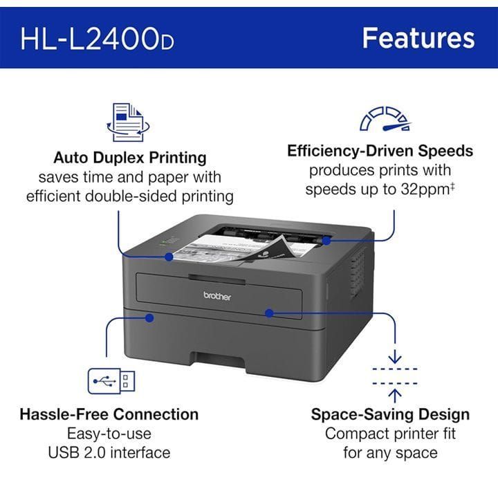 طابعة ليزرية أحادية اللون من براذر | HL-L2400D