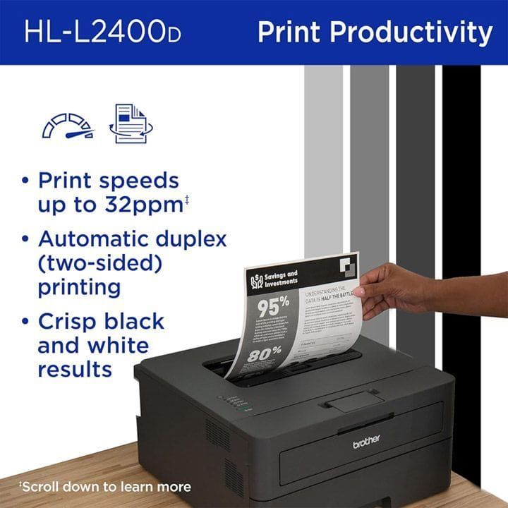 طابعة ليزرية أحادية اللون من براذر | HL-L2400D