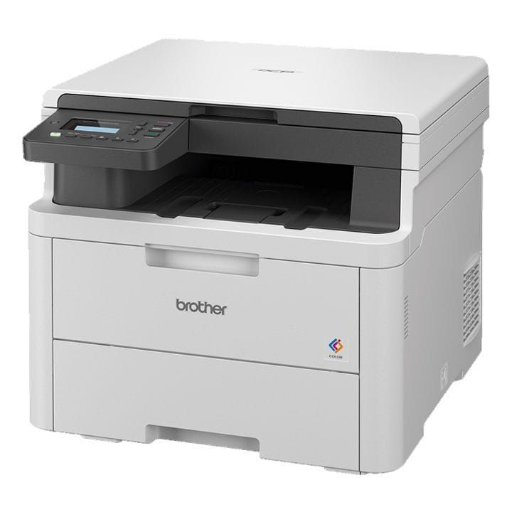 Brother All-in-One Color Laser Printer, Compact Design, Cost-Effective Printing, User-Friendly Touchscreen, ADF Support - White - DCP-L3520CDW