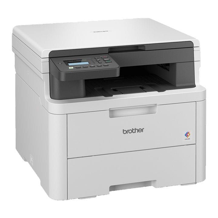 Brother All-in-One Color Laser Printer, Compact Design, Cost-Effective Printing, User-Friendly Touchscreen, ADF Support - White - DCP-L3520CDW