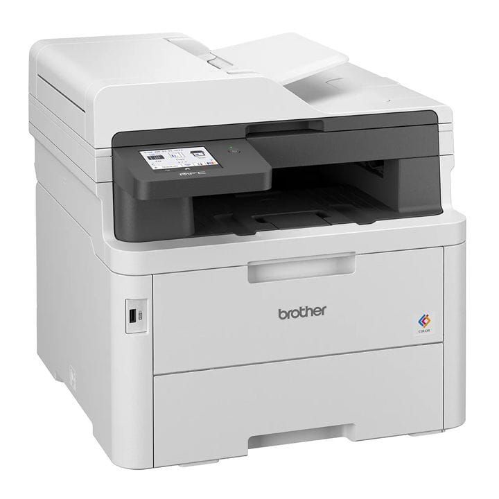 Brother Color LED Laser Multifunction Printer, LED Printing Technology, Automatic Duplex Printing, ADF Support - White - MFC-L3760CDW