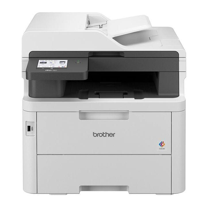 Brother Color LED Laser Multifunction Printer, LED Printing Technology, Automatic Duplex Printing, ADF Support - White - MFC-L3760CDW