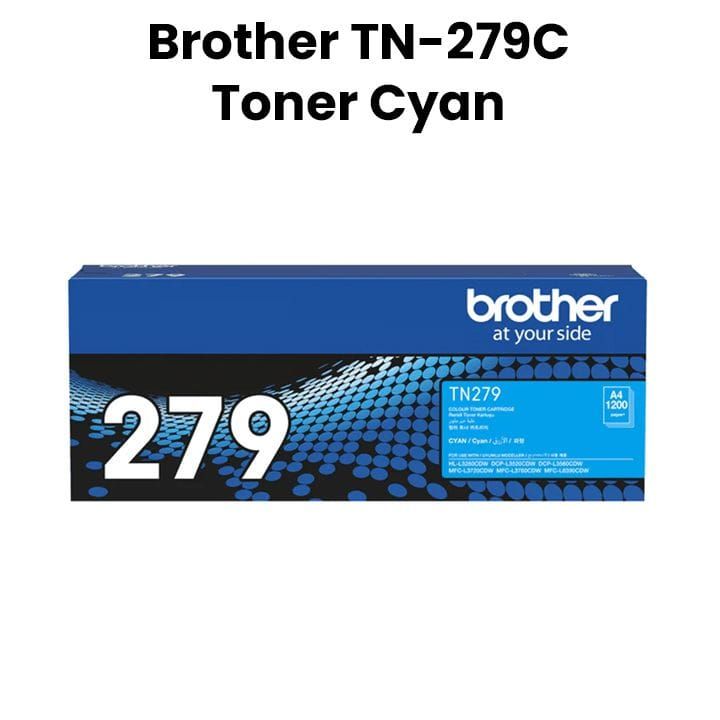 Brother Genuine Toner Cartridge, Advanced Engineering For Seamless Performance - Cyan - TN-279C