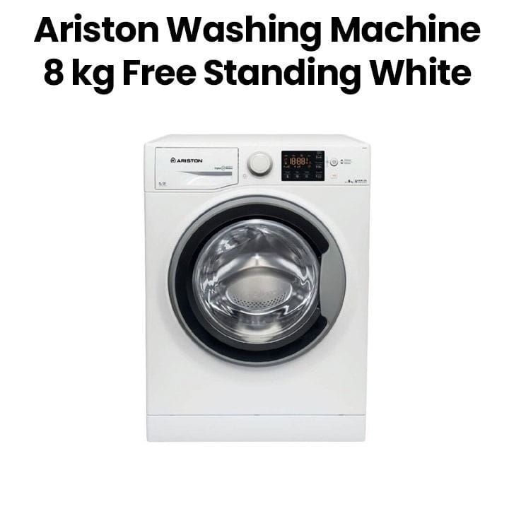 Ariston 8kg Free Standing Front Load Washing Machine- White Finish | RPG 82 S GCC