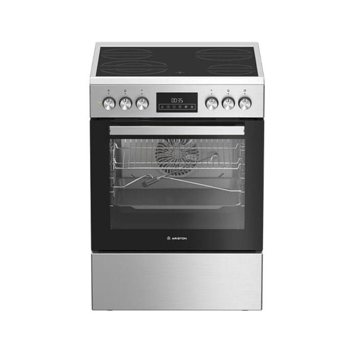 Ariston Vetro-Ceramic Electric Cooking Range 60x60 | Silver | ARR6 EV520205 XME