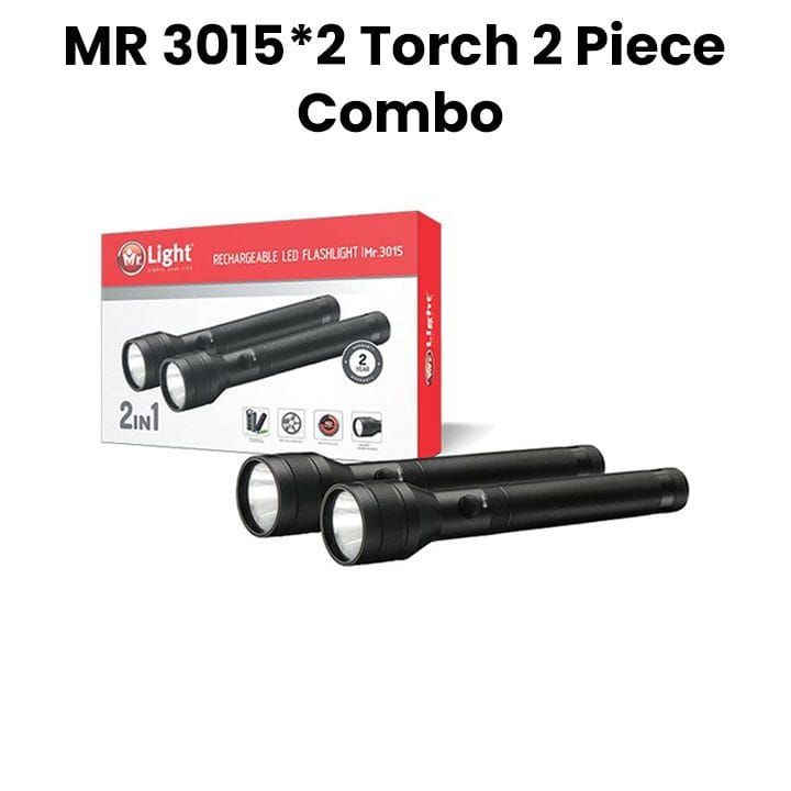 مصباح يدوي من مستر لايت MR 3015*2 – مجموعة قطعتين