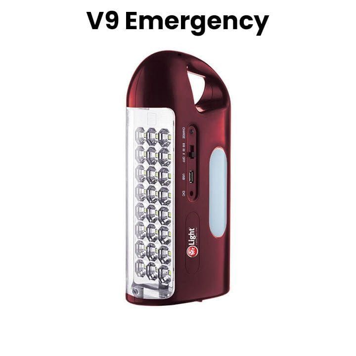 Mr. Light Rechargeable Emergency Light, High-Brightness LED Illumination, Adjustable Brightness Modes, Long Backup Performance - Brown - MR 670V9