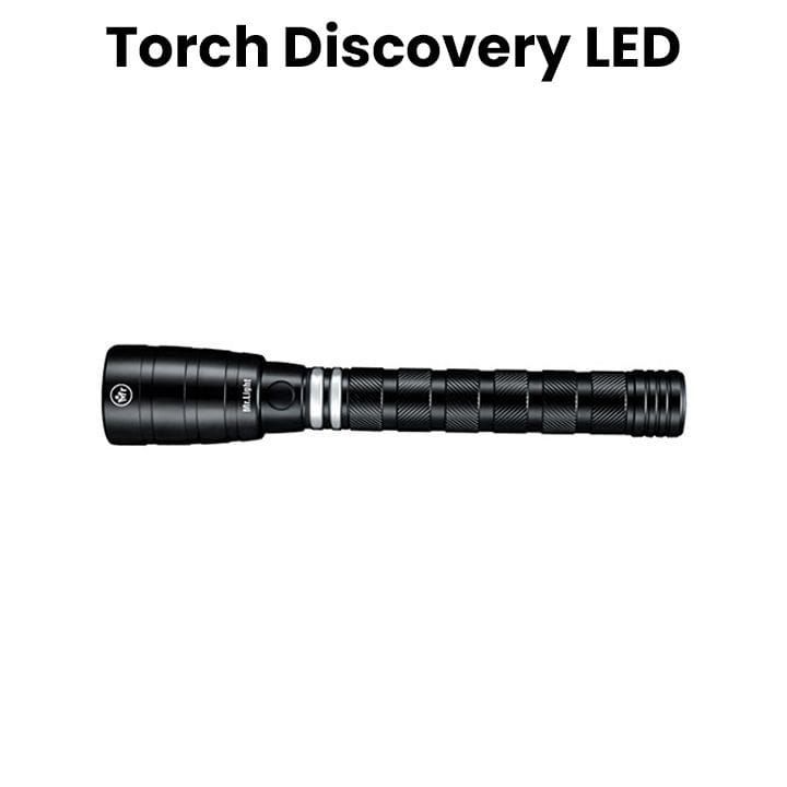 Mr. Light Discovery LED Torch, Rotary Switch, Lightweight Design, Waterproof Construction, Rechargeable Lithium-Ion Battery - Black - MR007