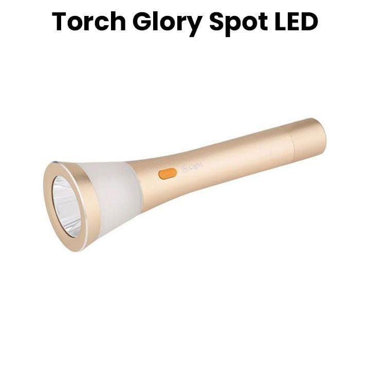 Mr. Light Glory Spot LED Torch, 1500 Lumens Brightness, 1000mAh Li-Ion Rechargeable Battery, Aircraft Grade Aluminum Casing - Golden - MR4000