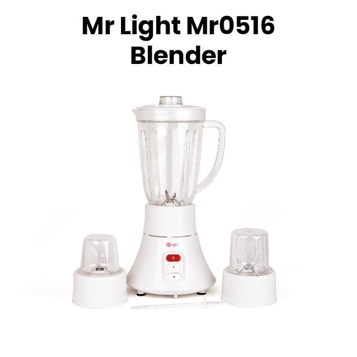 Mr. Light Blender, 20,000 RPM High-Speed Performance, 3-Speed Control Settings, Fast And Convenient Kitchen Helper - White - MR 0516
