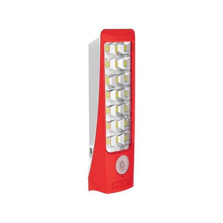 Mr. Light Emergency LED Torch, USB-C Charging Port, Rechargeable Lithium-Ion Battery, Multi-Color LED Indicator - Red - MRX10