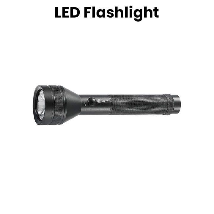 Mr. Light Rechargeable LED Flashlight, 1900mAh Battery Capacity, 220 Lumens Max Brightness - Black - MR2100