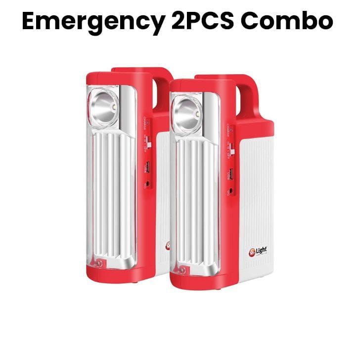 Mr. Light Emergency Light Combo V.2.2 2 Pieces, USB Mobile Charger Function, Anti-Reflection Membrane, Over-Discharge Protection - Red - MR 850