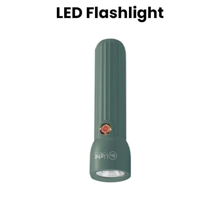 Mr. Light LED Flashlight, 800mAh Lithium-ion Battery, 20 Hours Runtime, USB Type-C Charging Port - Green Tint - MR GD001