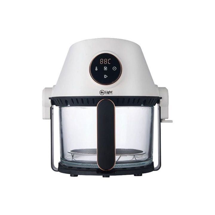 Mr. Light 2-In-1 Air Fryer With Grill 3L, High-Speed Air Circulation, Multi-Functional Design, Stainless Steel Finish - White - MR 2536