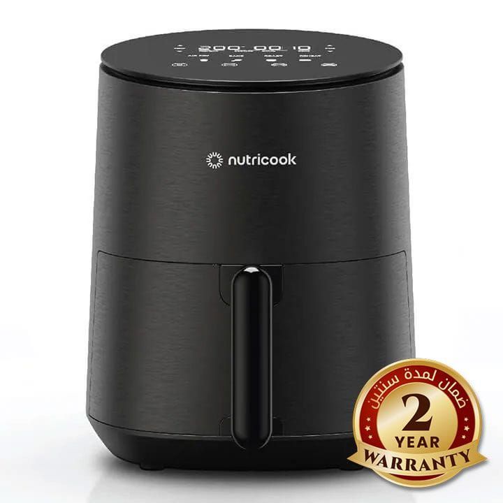 Nutricook Air Fryer Mini V2 3.3L Digital Air Fryer – Compact Space-Saving Design, Rapid Hot Air Technology, Healthy Oil-Free Cooking - Black | NC-AFM033K