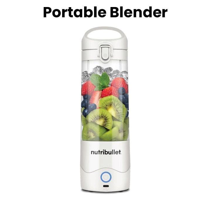 NutriBullet Portable Blender USB-C Rechargeable, Personal Blender for Smoothies & Shakes, Travel Friendly Compact Design - NB-PB475W