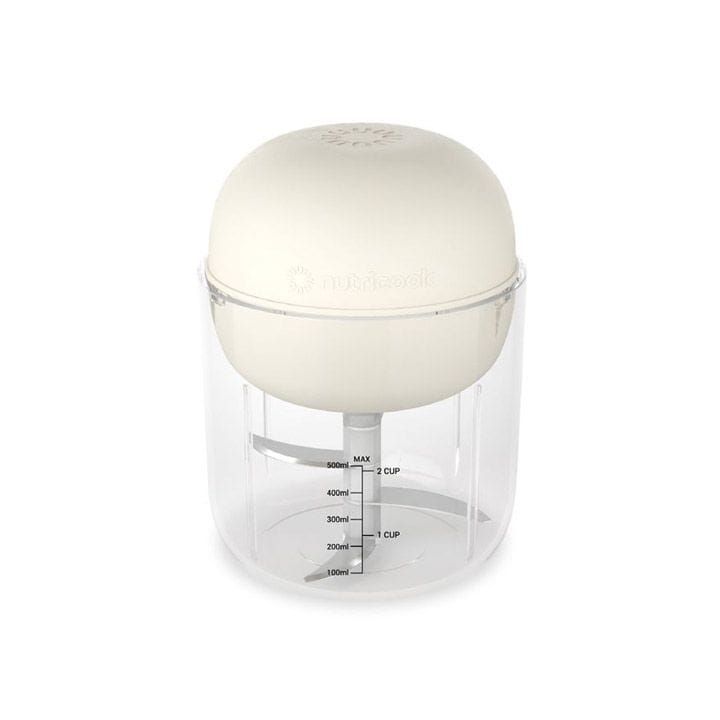 Nutricook Choppi Portable Rechargeable Chopper 500ml – Cordless USB Charging, Stainless Steel Blades, Compact Kitchen Prep Tool - Dessert Sand | CH600S-ME