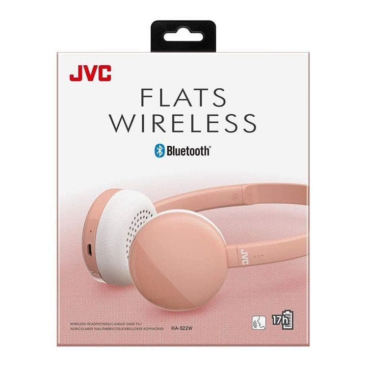 JVC Wireless Bluetooth On-Ear Headphones - Pink | HA-S22W-P-U